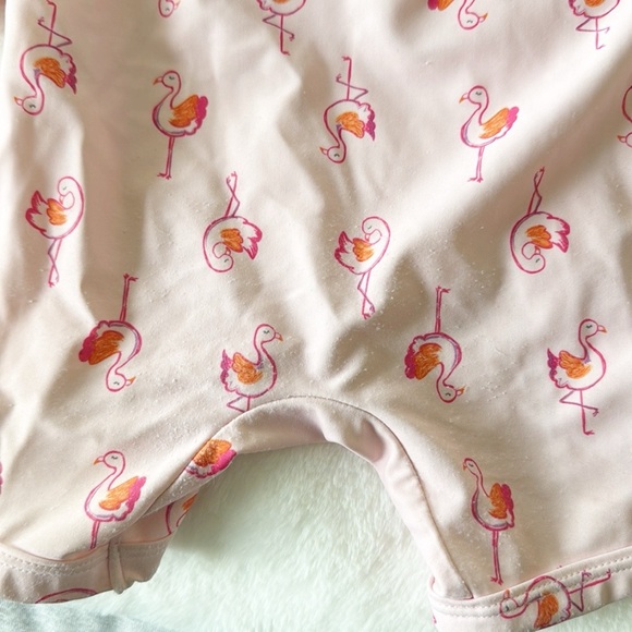 Carter's pink flamingo zip up one piece swimsuit size 12 months - Picture 4 of 5